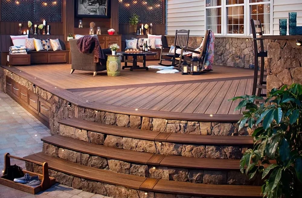 Trex deck boards available in various colors and textures