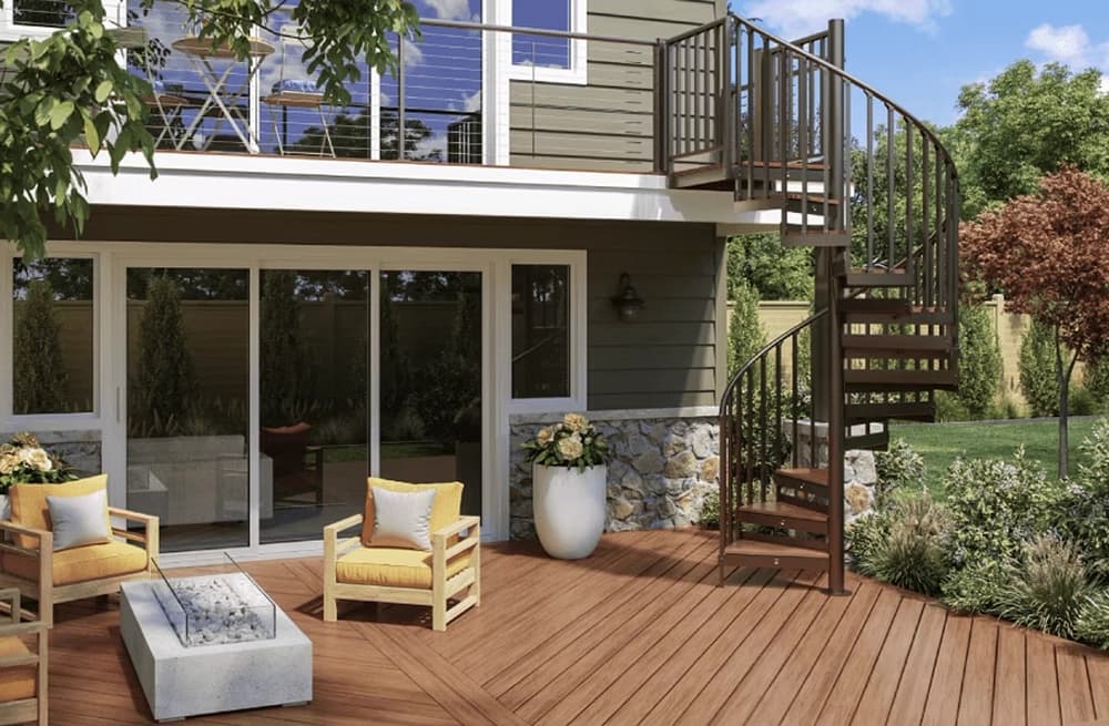 Custom deck stairs providing seamless access