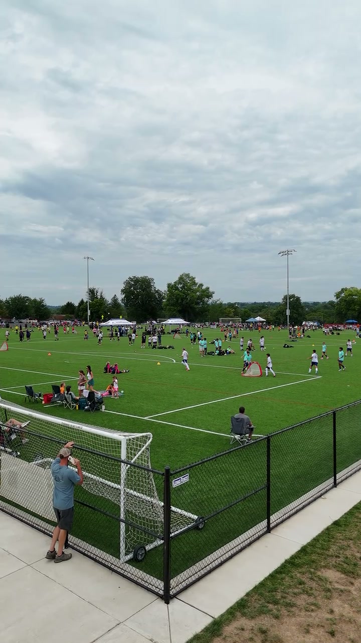 Youth soccer players at the BRYSA 4x4 tournament at Jim Barnett Park