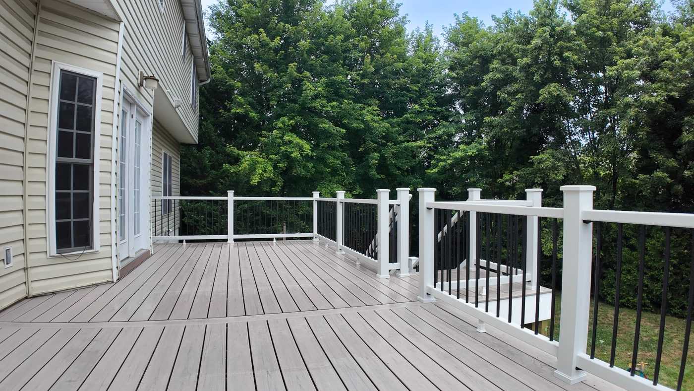 Completed elevated composite deck