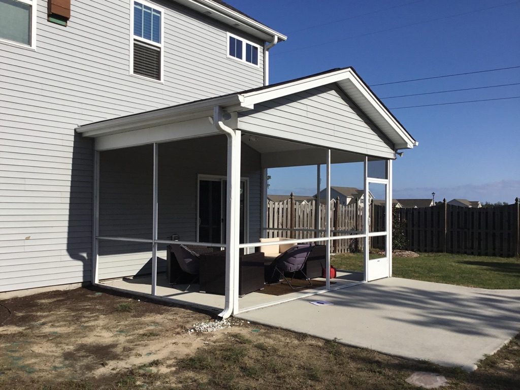 Same patio after the Crystal View porch enclosure was installed