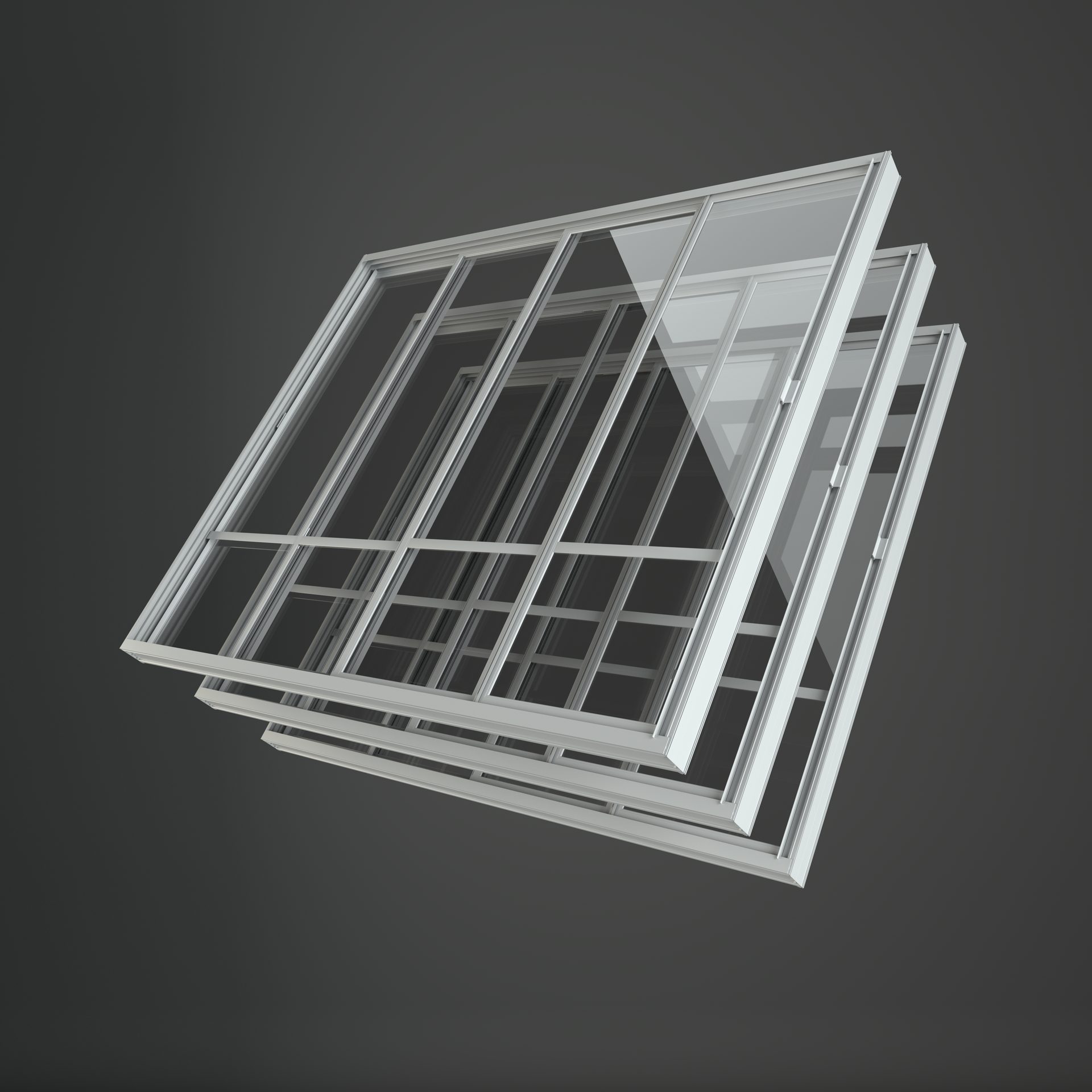 Crystal View panels sliding and stacking horizontally