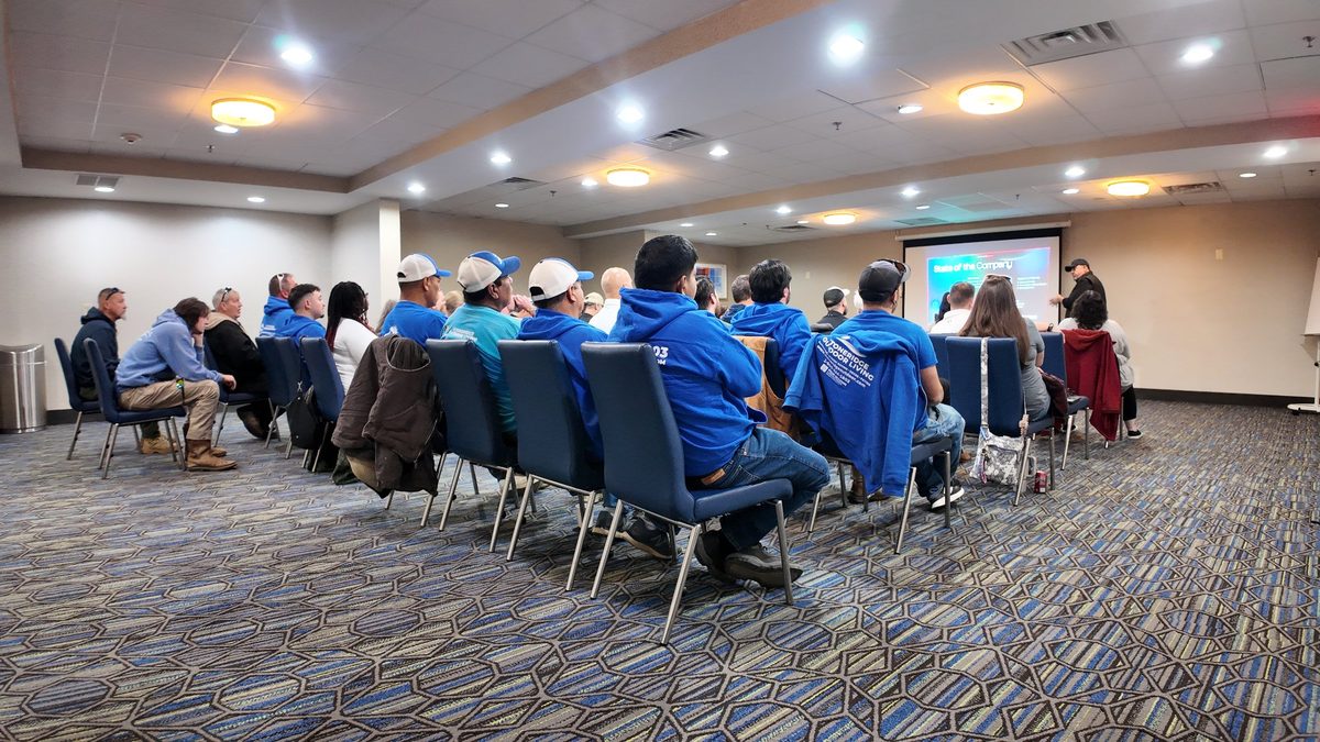 Stoneridge Decks team training session — company culture and education